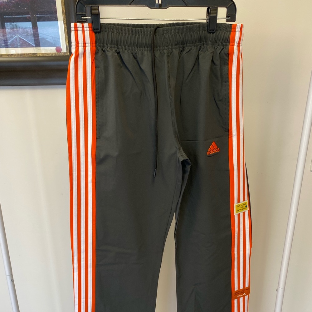 Adidas unisex Black and Orange Joggers